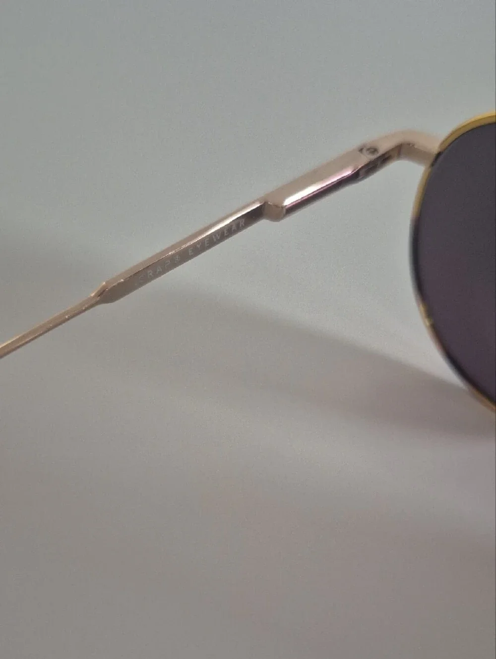 New Crap Eyewear - Round Light Tortoiseshell Frame Sunglasses with Gold Accents